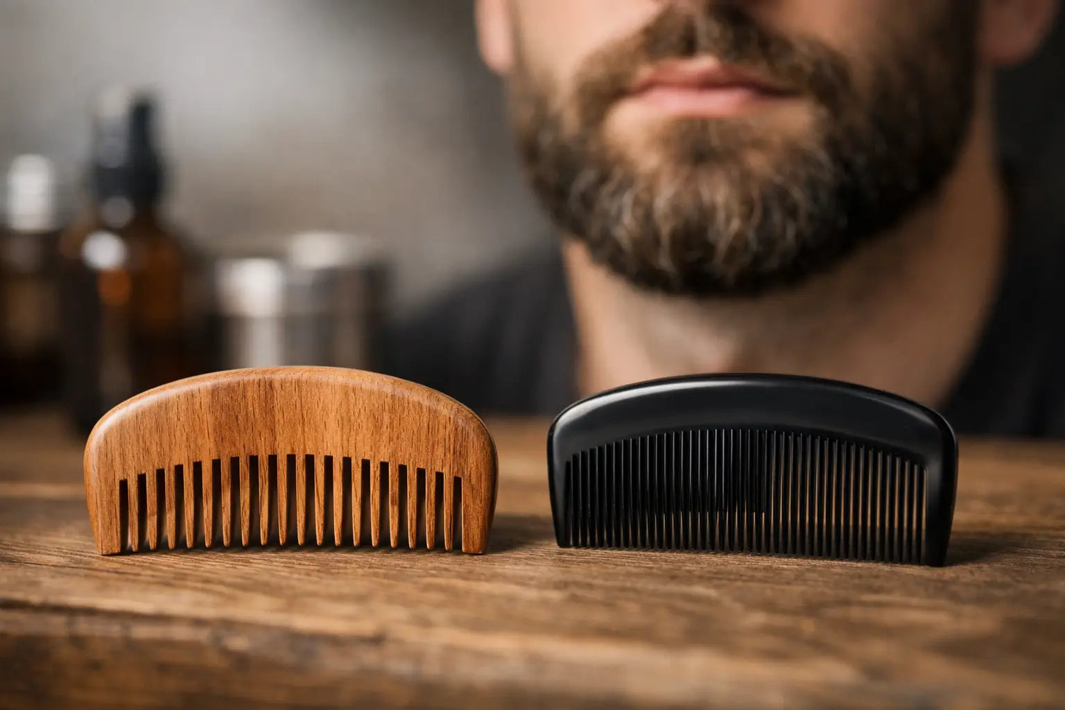 Wood Comb vs Plastic Comb for Your Beard
