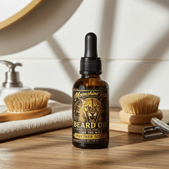 Fort Denaud Beard and Skin Panther Scent beard oil in a 1oz amber dropper bottle with a panther illustration label.